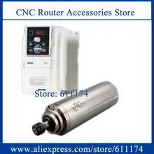 С водяным охлаждением 4.5KW AC380V мотор шпинделя ER20 D100mm+ 5.5kw AC380V VFD инвертор