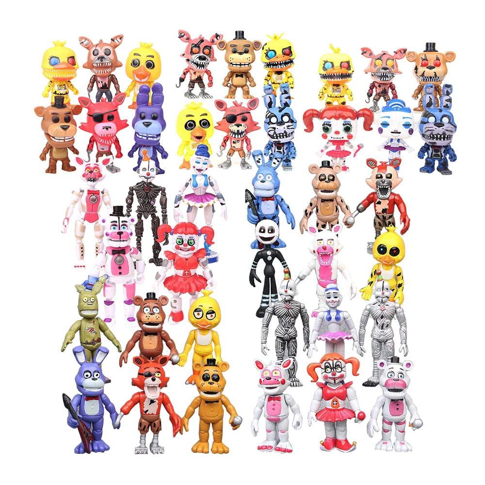 Five Nights At Freddy's 4 FNAF figure Foxy Gold Freddy Chica Sister Location Fazbear Bonnie ПВХ Figure|pvc action figure|kids toysfigure |