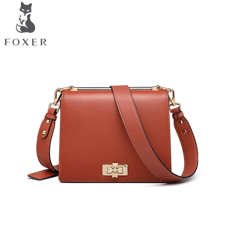 

FOXER bag for women 2019 new women leather bag fashion Retro fashion small bag designer women leather shoulder crossbody bag