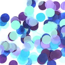 5 г голубой фиолетовый бирюзовый Бирюзовый Аква бумага Круг Конфетти Для детей день рождения украшения поставки
