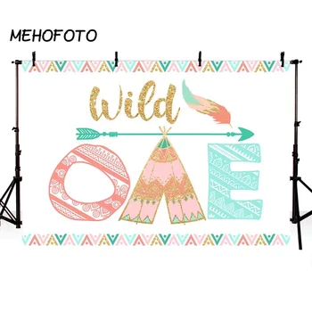 

Wild One Baby Photography Backdrops Birthday Party Dessert Table Banner Photo Background for Photo Studio Printed Backdrop