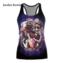 Jocelyn Катрина Для женщин высокой упругой майка Спорт на открытом воздухе быстросохнущая Бег Фитнес жилет для девочек Топы корректирующие