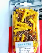 1000 Декодер каналов кабельного телевидения M6* 30 мм специальные внутренние подкладки для маленькими желтыми миньонами Пластик Расширительная пробка анкерный настенных розеток винт нейлоновый труба расширения