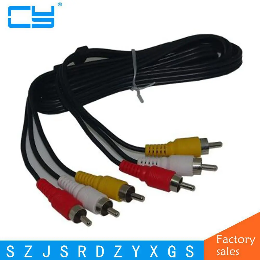 Кабель 4FT 1 2 м 3 RCA 3xrca папа 3X кабель 3RCA к для DVD|rca to rca|rca rca cable3 |