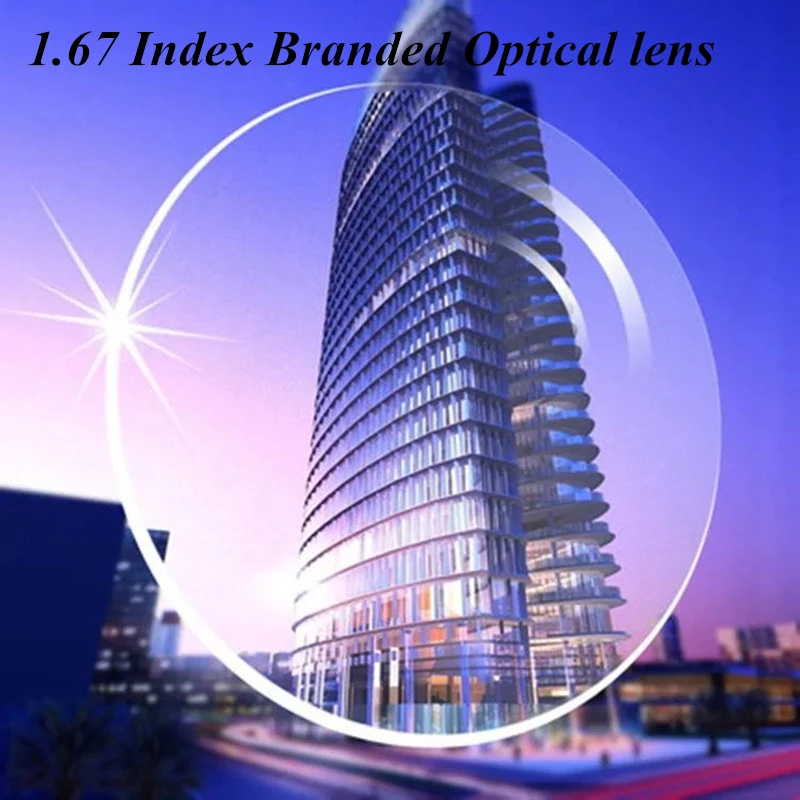 

1.67 lndex Ultra-thin Lenses Myopia Transparent Lenses Mingyue Brand 1.67 Clear Optical Prescription Glasses Frame Lenses