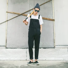 Японский уличный стиль ретро комбинезоны высокого качества мужские повседневные Свободные Комбинезоны Модный Дикий мужской велосипедный комбинезон