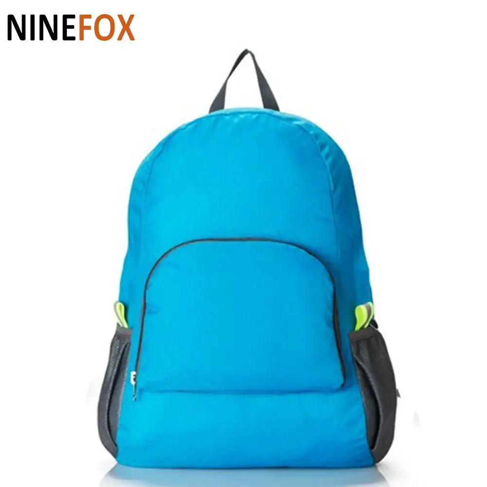 

2018 Portable Fashion Travel Backpacks Zipper Soild Nylon Back Pack Daily Traveling Women men Shoulder Bags Folding Bag