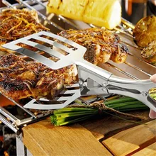 Кухонные щипцы из нержавеющей стали для барбекю, зажим для Салат Хлеб, кухонные щипцы для сервировки зажим для овощей, кухонные инструменты для приготовления пищи