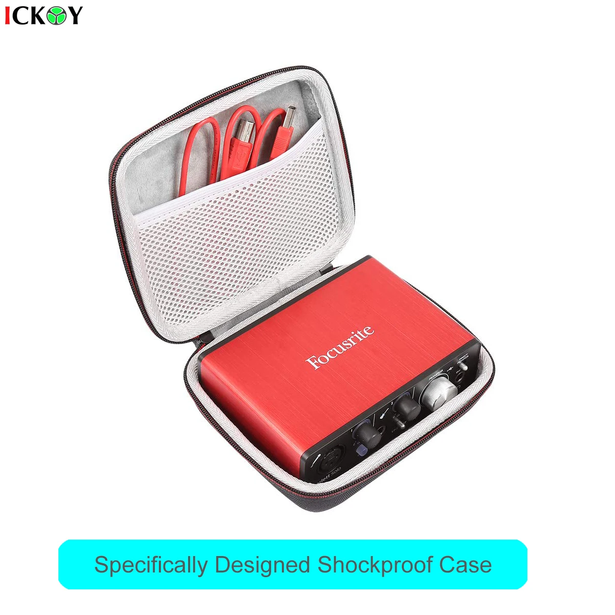 

Hard Travel Storage Bag Shockproof Protect Case for Focusrite Audio Interface Solo Accessories