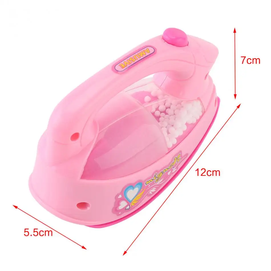 1 шт. мини электрический утюг Пластик Safrty Розовый игрушки светильник-up моделирование детские для маленьких девочек ролевые игры дома Приспособления игрушка