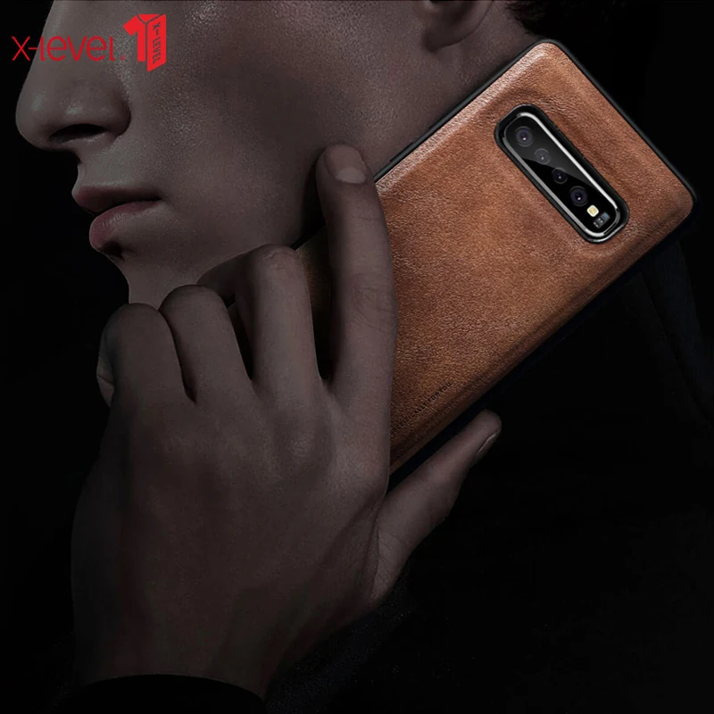 

X-Level Leather Case For Samsung Galaxy S10 Plus Original Soft Silicone Edge Back Phone Cover For Samsung S10 S10e S10+ Case