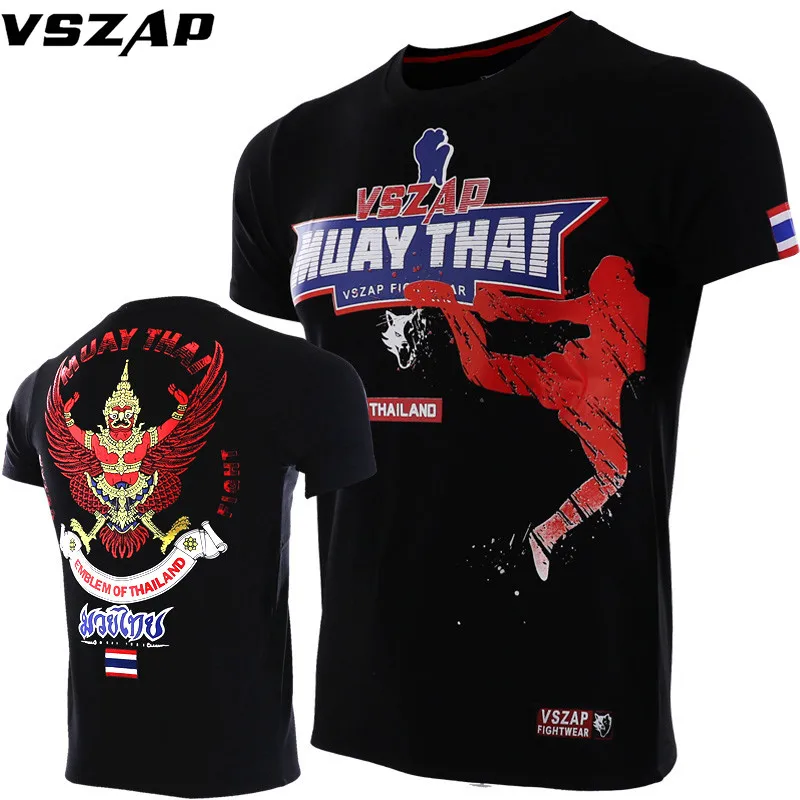 

VSZAP fighting Thailand Cotton MMA fight short sleeved T-shirt Japan leisure fitness brand sports training muay thai boxing