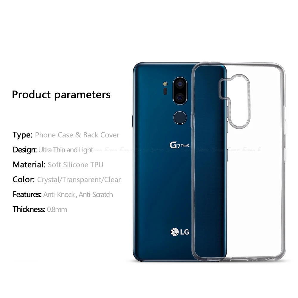 Прозрачный мягкий силиконовый чехол для телефона LG Q8 Q7 Q6 Q6a G8S G8X G7 G6 V60 V50 V50S V40 V35 V30