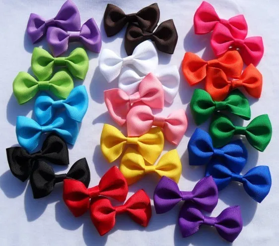 

2" Little baby girl hair grosgrain ribbon Bow Baby Boutique hairpins girl hair accessories Kids Ribbon Hair bows with clip 12Pc