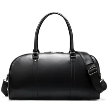 Men genuine leather travel duffel 50cm Real leather travel bag Big vintage crazy horse leather zip around Weekend bag messenger
