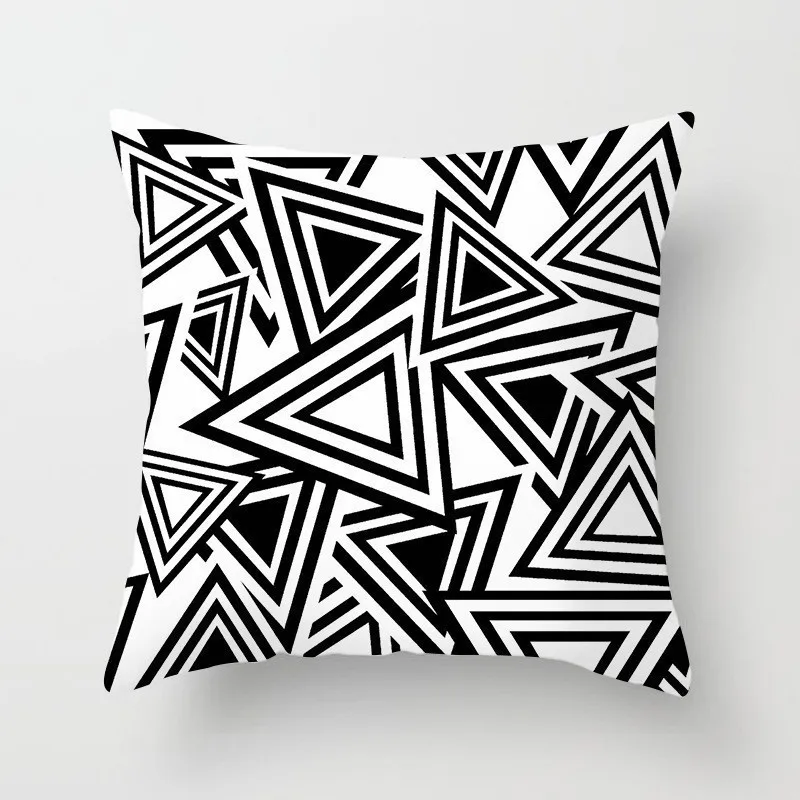 Black White Geometric Nordic Pillowcase Sofa Car Waist Throw Pillow Cushion Cover Case Home Decorative Pillow Covers 10 Color - Цвет: Model J