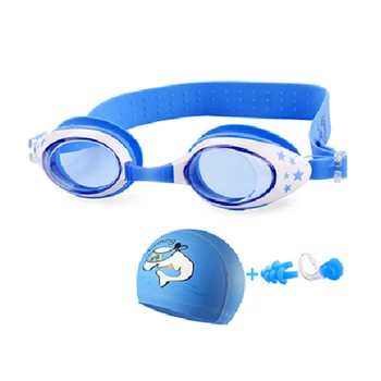 

New Children Swimming goggles Anti-Fog kids dolphin swim cap set eyewear cartoon Crab water goggles arena Swimming glasses