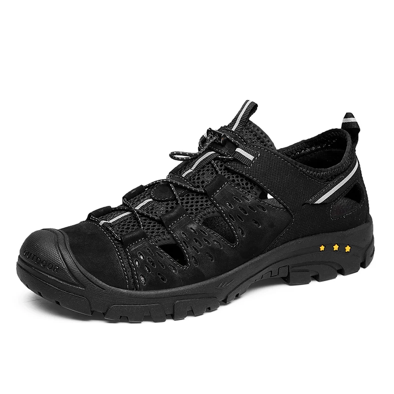 Big Size Classic Men Soft Sandals Comfortable Men Summer Shoes Leather Sandals Men Sandals Beach holiday sandals