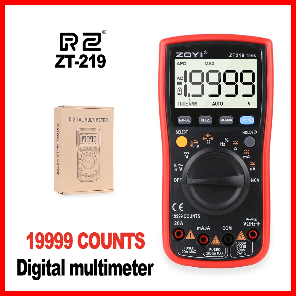 

Digital LCD Multimeter ElectricalPocket Precision Professional Smart CE Digital Multimeter Digital Handheld Tester ZT219