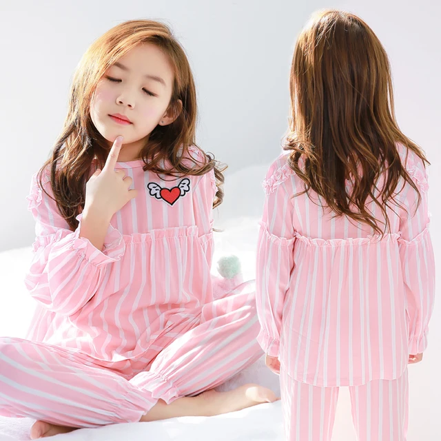 Kids Summer Sleepwear Baby Girls Summer Pajamas Set 100 Cotton Pijamas