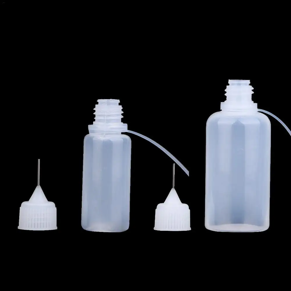 

10/30ml Pinhole Bottle Plastic Glue Applicator Squeeze Bottle DIY Scrapbooking Paper Craft Tool With Pinhole Metal Needle