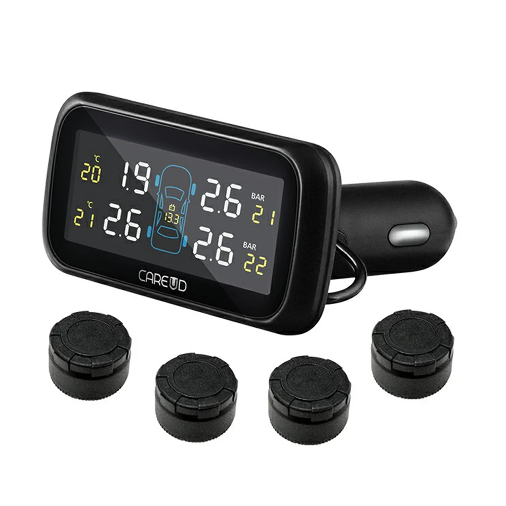 

Car U903 TPMS Tire Pressure Monitoring System cigarette lighter Digital LCD Display Auto Security Alarm Systems Tyre Pressure 5