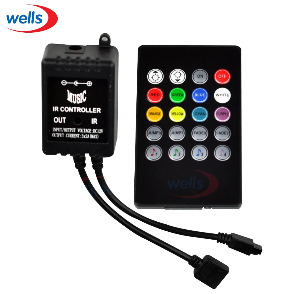 

Newest 1 set LED Music 20 keys IR Remote Mini Controller Control for 3528 5050 RGB LED Strip light