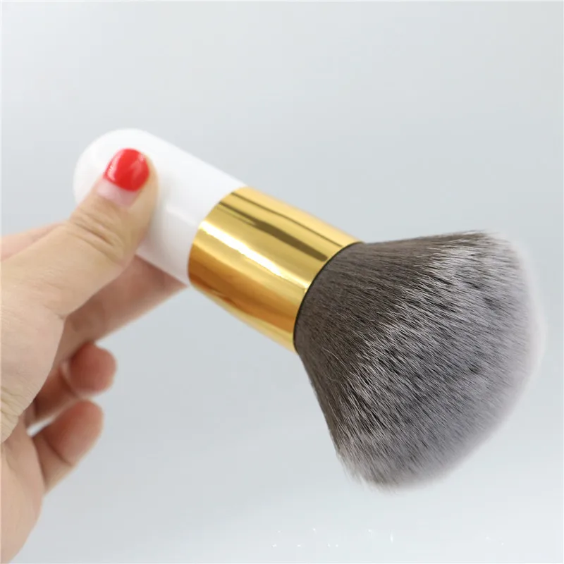 

Big Size Foundation Brush Cosmetic Blush Brush for Makeup Soft Facial Finishing Powder Brushes Wood Black Handle Brushes