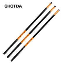 Ультралегкая твердая паровой ручной Полюс 3,6/4,5/5,4/6,3/7,2 метров из углеродистого волокна литые телескопические рыболовные удочки рыболовные снасти