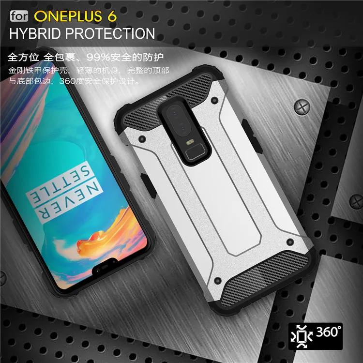 

For OnePlus 6 Case Luxury Hard Armor Rugged PC+TPU Hybrid Protective back cover case For one plus 6 oneplus6 phone shell housing