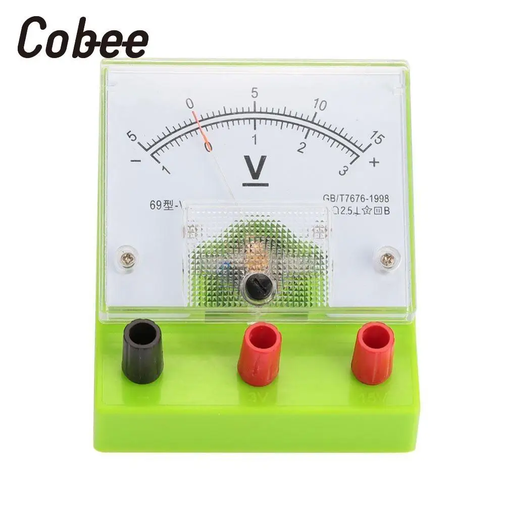 

cobee Teaching With Pointer Voltmeter Voltage Meter Voltage Tester Meter Detection Panel Physics Teaching Tool School Supplies