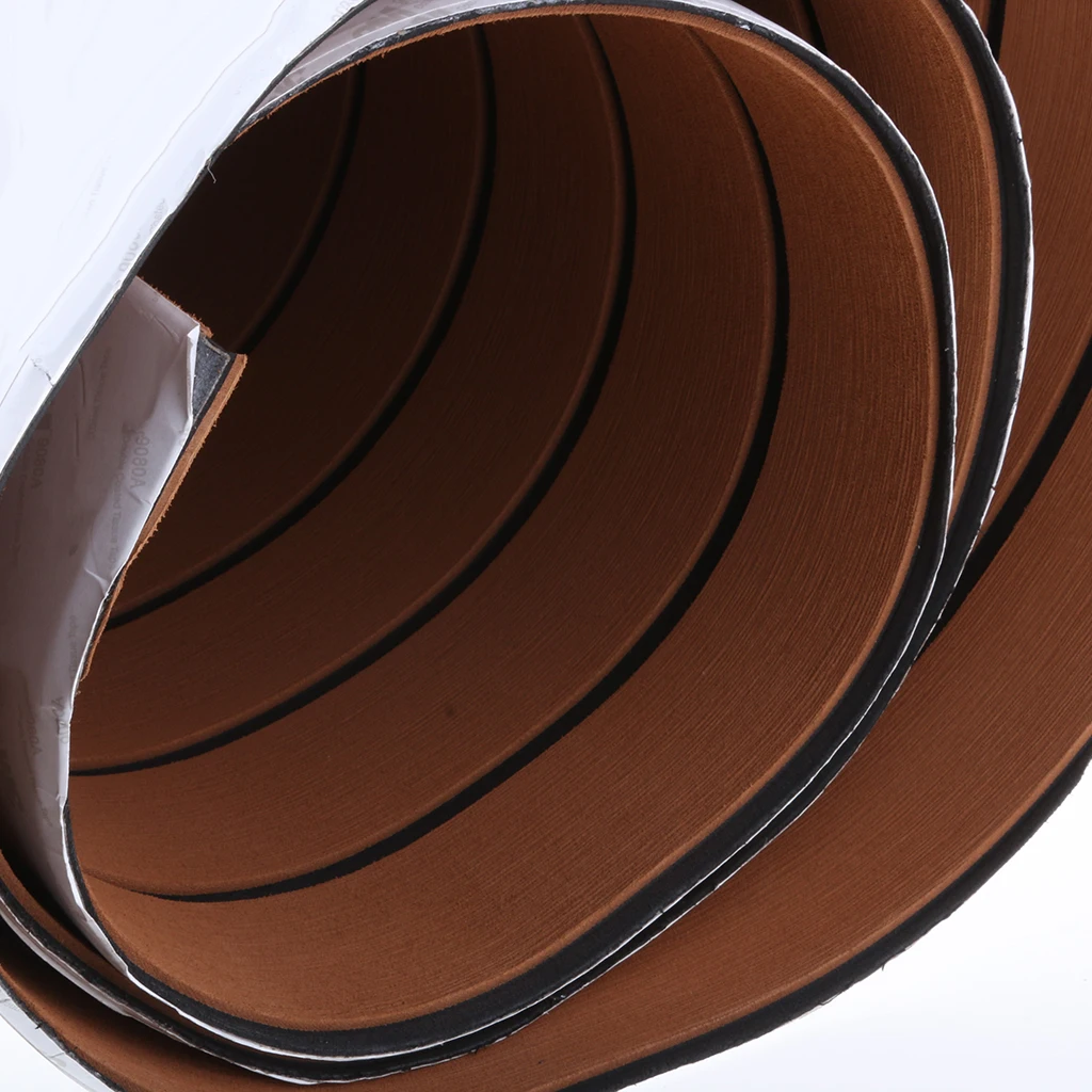 Self Adhesive 2400x600x6mmTeak Decking EVA Foam Marine Flooring Faux Boat Boat Decking Sheet Accessories Marine Brown Black