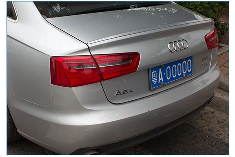 A6 C7 модифицированный S6 стиль ABS пластик Неокрашенный праймер задний багажник спойлер для Audi A6 C7 2012 2013