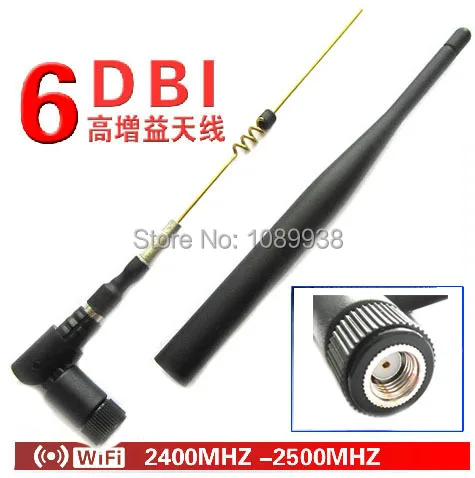 imágenes para Nuevo 2.4 G antena 6 dBi Omni WIFI antena doble banda con RP SMA macho conector para router inalámbrico imágenes para Nuevo 2.4 G antena 6 dBi Omni WIFI antena doble banda con RP SMA macho conector para router inalámbrico