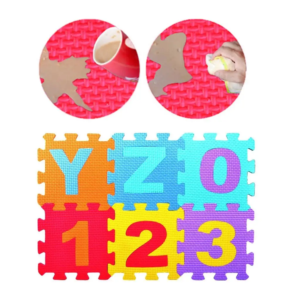 Children's Crawling Mat 36 Pieces Of Digital Letters Puzzle Foam EVA Puzzle Mats Shatter-Resistant Cold Protection