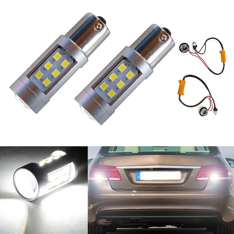 

2x 1156 P21W Canbus NO Error LED Rear Reversing Tail Light Bulb For Mercedes Benz w204 C class 2007-2014