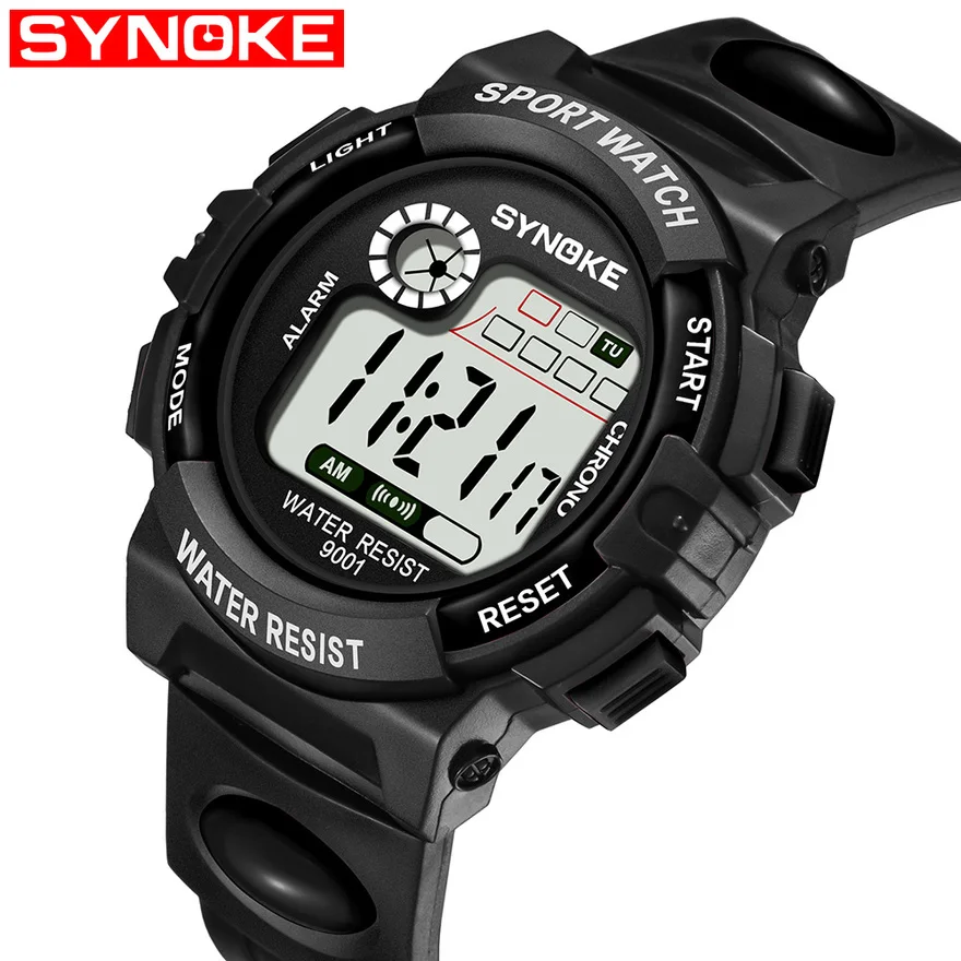 SYNOKE Sport студент дети часы мальчики девочки G Style шок LED цифровые электронные
