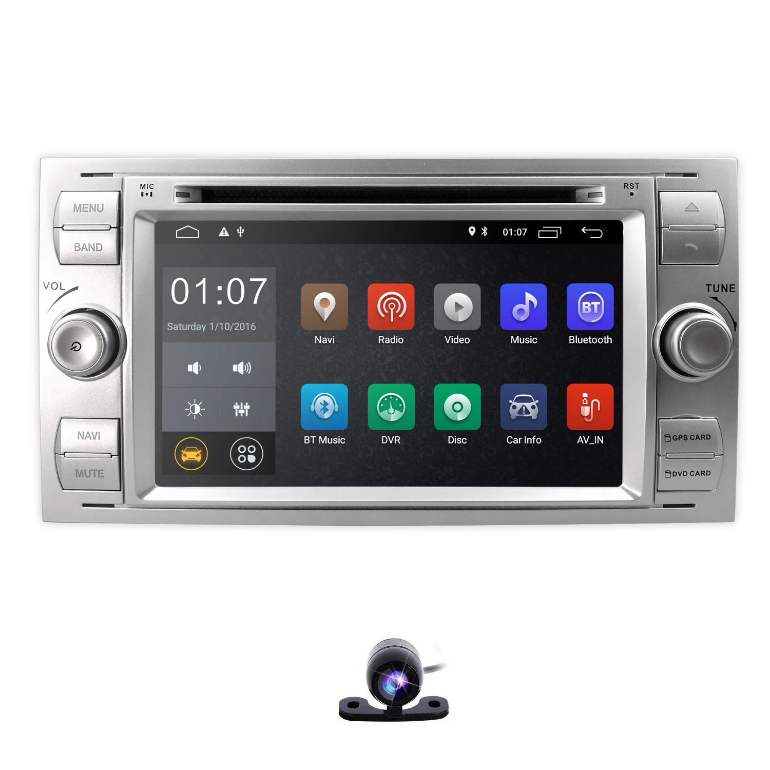 Cheap Quad Core AutoRadio 2 din Android 9.0 Car DVD Multimedia Player for Focus 2 3 Mondeo S C Max Fiesta Galaxy Car Audio Wifi 3