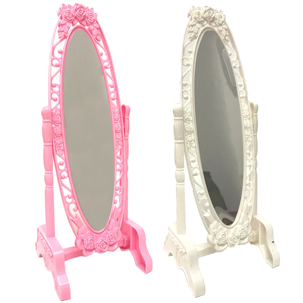 

NK 2 Pcs /Set Doll Make Up Mirror Fashion Doll Mirror Mini Play Rotatable Party Furniture For Barbie Doll DIY Accessories 004DZ