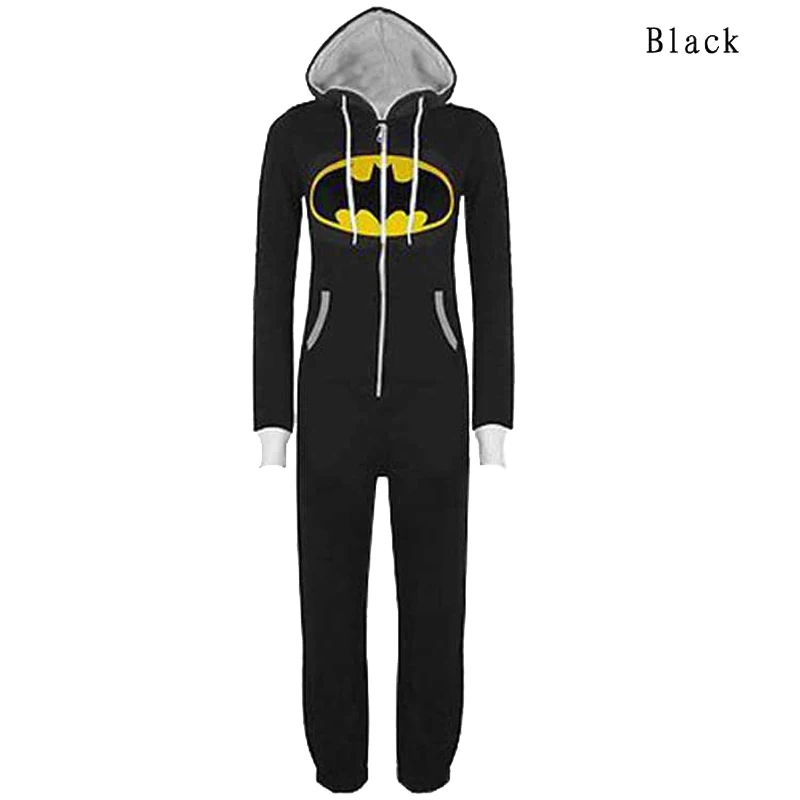 Pijamas Unisex, pijamas para adultos, pijamas de una pieza de Batman y para hombre y mujer, ropa de dormir