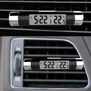 

Car Digital LCD Clock Temperature Blue Backlight Clip For Toyota Corolla RAV4 Camry Prado Avensis Yaris Hilux Prius Land Cruiser