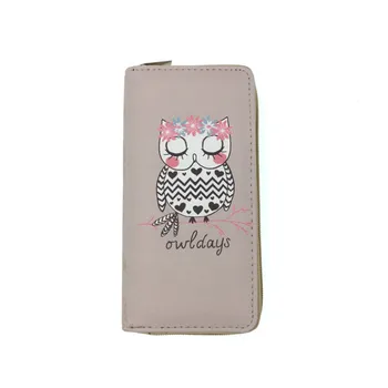 

New Fashion Large Wallet Lovely Animal Print Pu Leather Women Long Clutch Designer Girl Coin Purse Phone Zipper Kids Cute Gift