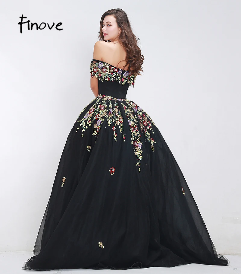 Finove Beading Prom Dresses 2020 New Styles Sexy Boat Neck A-Line Detachable Skirt Floor Length Long Party Dresses for Women