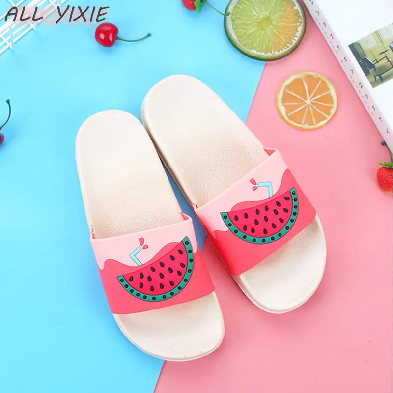 

ALL YIXIE 2019 Women Slippers Fashion Summer lovely Ladies Casual Slip On Fruit jelly Beach Flip Flops Slides Woman Indoor Shoes