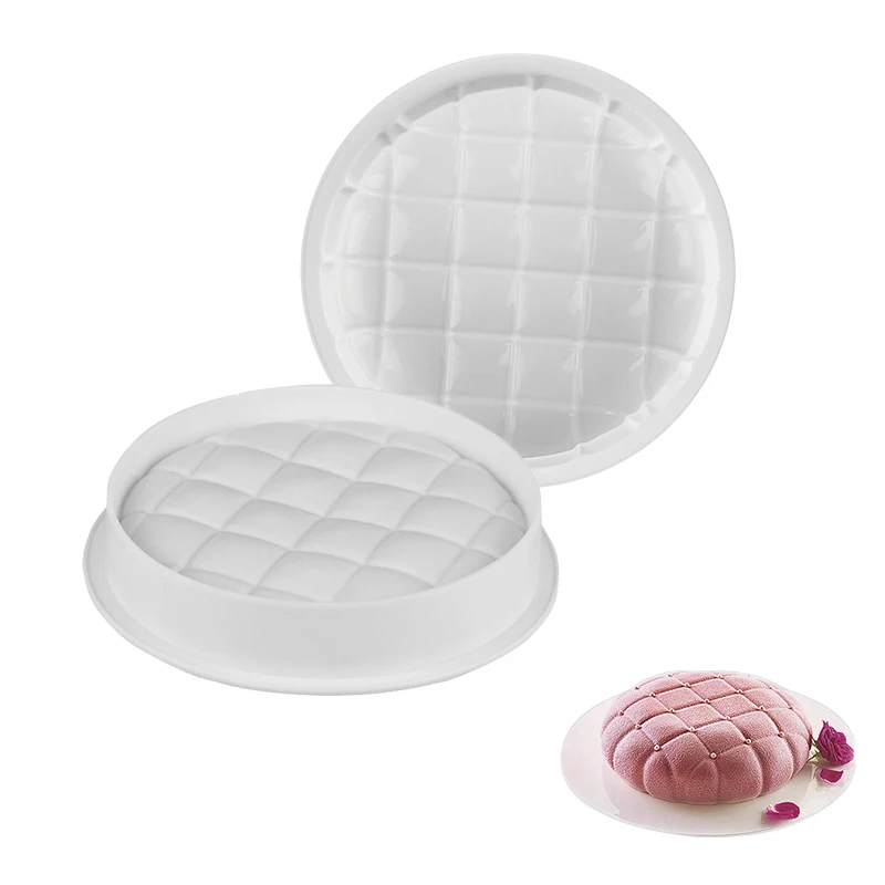 

1PC Round Square Pillow Gray Cake Mold For Chocolate Brownie Dessert Mousse Baking Pan Bakeware Accessories