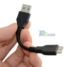 Высокое качество 10 см 4 ''USB 3,0 A штекер для Micro Мужской 10-контактный Короткий Кабель-адаптер для передачи данных черный