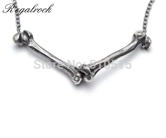 Best Price Regalrock The Walking Dead Zombie Anatomical Femurs Skeleton Bone Daryl Dixon Pendant Necklace