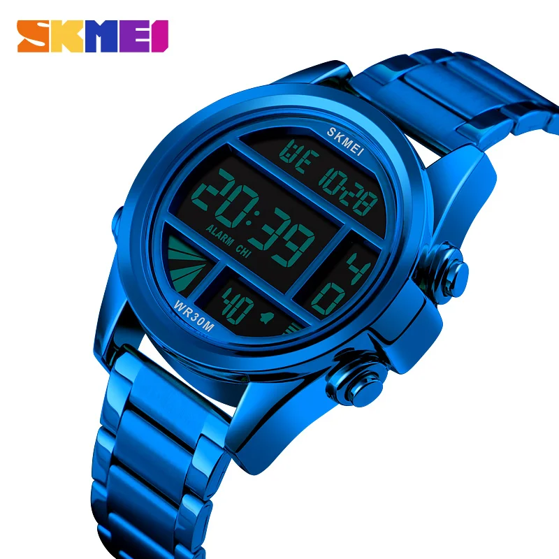

New designer SKMEI 1448 Wristwatches Men hot sales 3ATM waterproof male relojes watches steel band fashion sports watches w/box