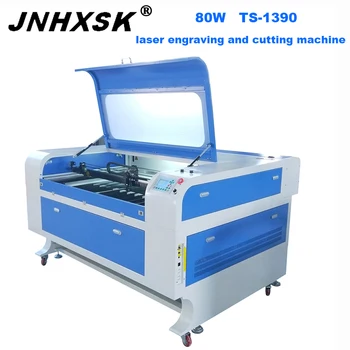 

JNHXSK TS1390 CO2 Laser cutting machine 80w with ruida control system and sealed CO2 laser glass tube and water cooling