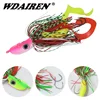 1Pcs Metal lead head jigs Silicone skirt worm soft fishing lures buzz baits Squid Jigging Lures fishing tackle squid hooks ► Photo 2/5